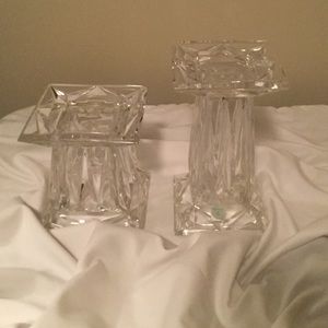 Partylite  crystal candle holders set